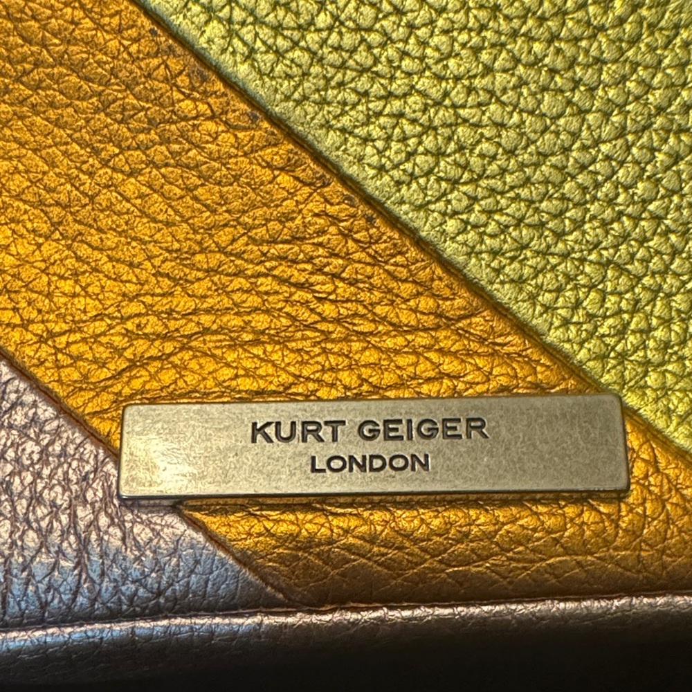 Kurt Geiger Metallic Rainbow Chevron Dual Strap Shoulder Bag- GUC - Picture 5 of 8